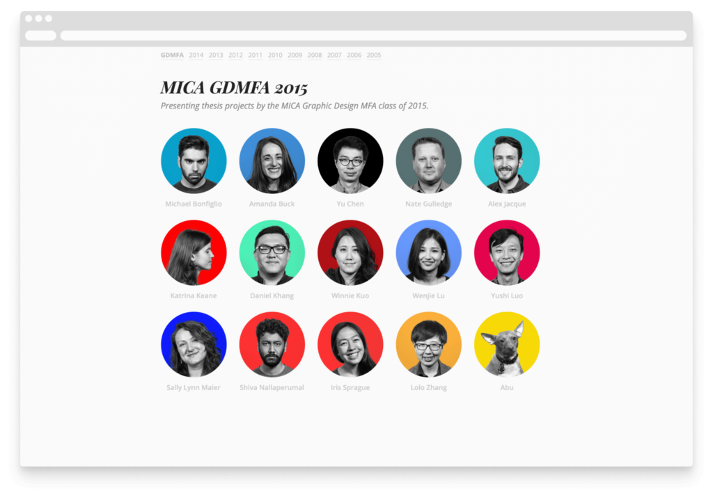 Photo of Home on the website for GDMFA 2015